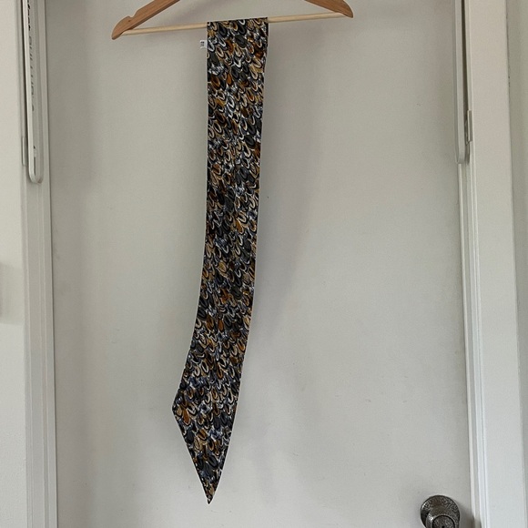 Vintage Vera Neumann Silk Tie Scarf Hand Screened Abstract Print - Picture 9 of 10